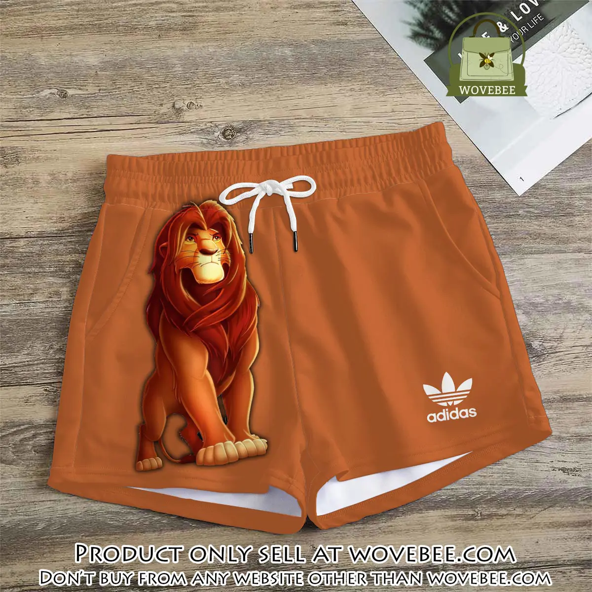 Premium lion king in adidas women shorts lady beach shorts wms1081 wvb1415241